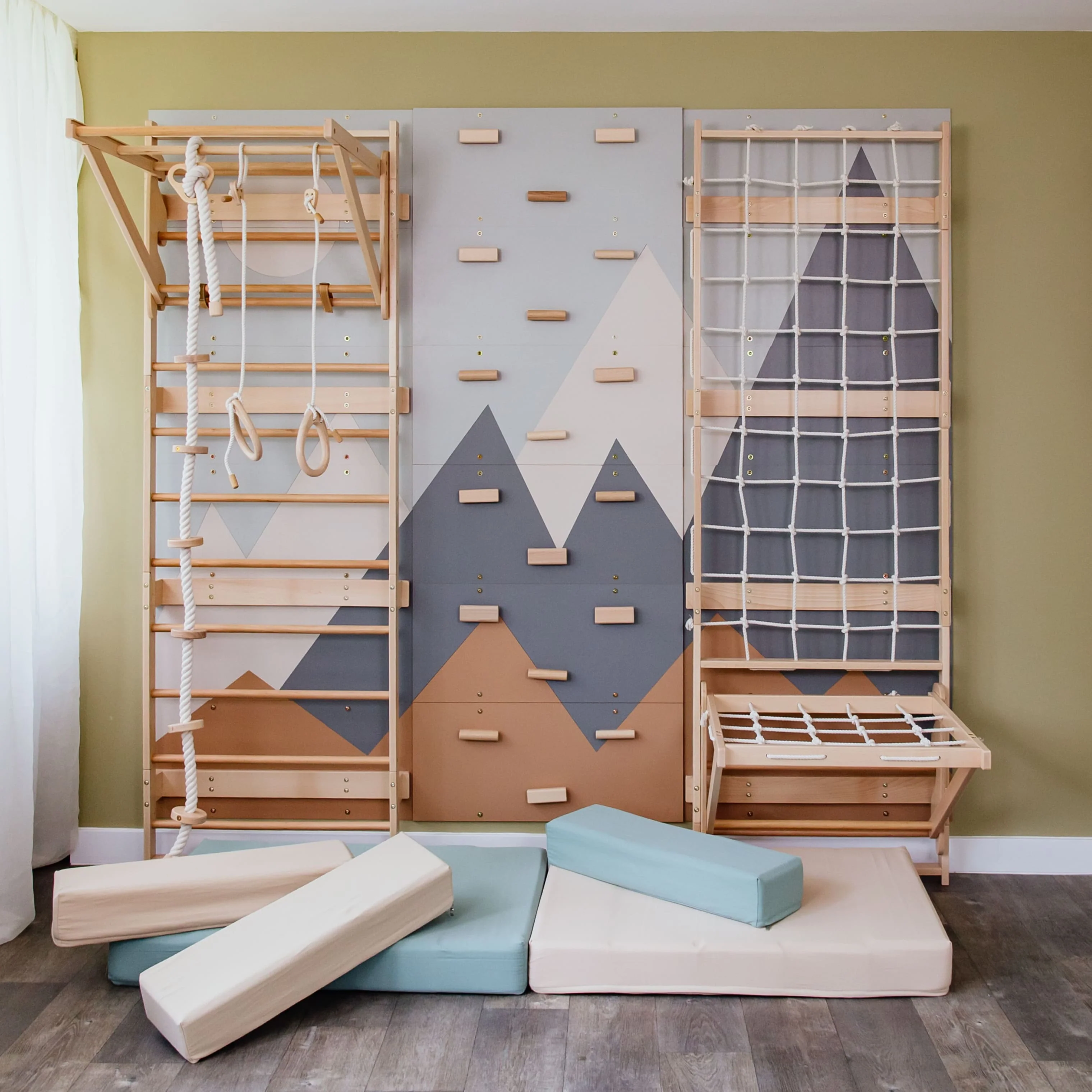 7-in-1 Sprossenwand Set für Kinder mit Zubehör - Image 3